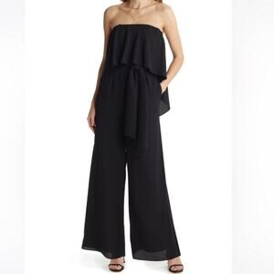 Vici Off Shoulder Strapless Wide Leg Jumpsuit Size S